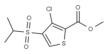 METHYL 3-CHLORO-4-(ISOPROPYLSULFONYL)THIOPHENE-2-CARBOXYLATE Structure