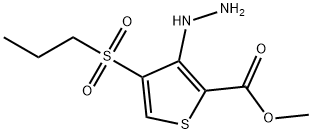 METHYL 3-HYDRAZINO-4-(PROPYLSULFONYL)THIOPHENE-2-CARBOXYLATE Structure