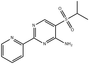 5-(ISOPROPYLSULFONYL)-2-(2-PYRIDYL)PYRIMIDIN-4-AMINE Struktur