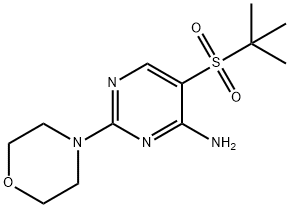 5-(叔丁基磺酰基)-2-吗啉嘧啶-2-胺, 175202-11-6, 结构式