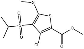 METHYL 3-CHLORO-4-(ISOPROPYLSULFONYL)-5-(METHYLTHIO)THIOPHENE-2-CARBOXYLATE Struktur