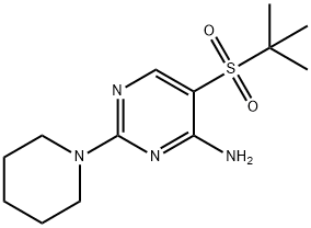 5-(TERT-BUTYLSULFONYL)-2-PIPERIDINOPYRIMIDIN-4-AMINE Structure