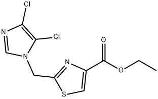 ETHYL 2-[(4,5-DICHLORO-1H-IMIDAZOL-1-YL)METHYL]-1,3-THIAZOLE-4-CARBOXYLATE Struktur