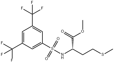 METHYL 2-({[3,5-DI(TRIFLUOROMETHYL)PHENYL]SULFONYL}AMINO)-4-(METHYLTHIO)BUTANOATE, 175202-21-8, 结构式