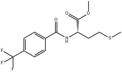N-[4-(トリフルオロメチル)ベンゾイル]-L-メチオニンメチルエステル 化学構造式