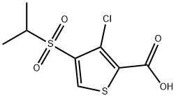 3-CHLORO-4-(ISOPROPYLSULFONYL)THIOPHENE-2-CARBOXYLIC ACID Structure