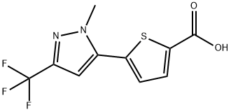 2-[1-メチル-3-(トリフルオロメチル)ピラゾール-5-イル]-チオフェン-5-カルボン酸 化学構造式