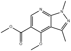 METHYL 4-METHOXY-1,3-DIMETHYL-1H-PYRAZOLO[3,4-B]PYRIDINE-5-CARBOXYLATE Structure