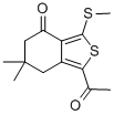 1-乙酰基-6,6-二甲基-3-甲基硫代-4,5,6,7-四氢苯并[C]噻吩-4-酮, 175202-49-0, 结构式
