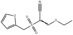 3-ETHOXY-2-[(2-FURYLMETHYL)SULFONYL]ACRYLONITRILE Structure