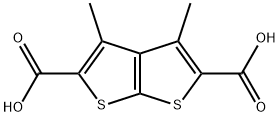 3,4-ジメチルチエノ[2,3-B]チオフェン-2,5-二カルボン酸 化学構造式