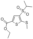ETHYL 4-(ISOPROPYLSULFONYL)-5-(METHYLTHIO)THIOPHENE-2-CARBOXYLATE Structure
