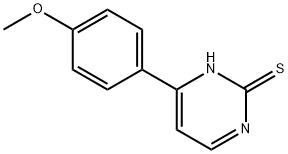 4-(4-甲氧基苯基)嘧啶-2-硫醇 结构式