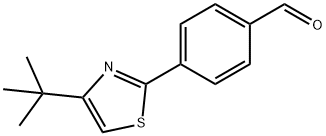 4-[4-(TERT-ブチル)-1,3-チアゾール-2-イル]ベンズアルデヒド 化学構造式