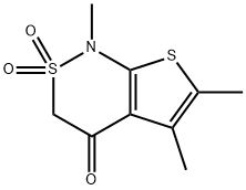 1,5,6-三甲基-1,2,3,4-四氢-2LAMBDA6-噻吩并[2,3-C][1,2]噻嗪-2,2,4-三酮, 175202-79-6, 结构式