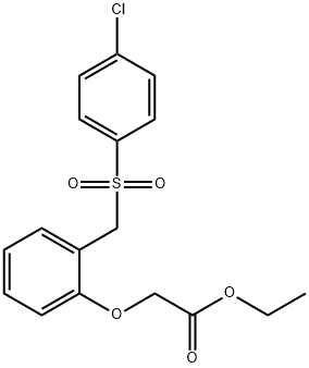 ETHYL 2-(2-([(4-CHLOROPHENYL)SULFONYL]METHYL)PHENOXY)ACETATE Structure