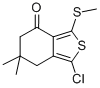 1-CHLORO-6,6-DIMETHYL-3-(METHYLTHIO)-4,5,6,7-TETRAHYDROBENZO[C]THIOPHEN-4-ONE Struktur