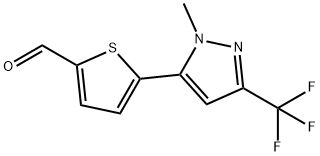 2-[1-METHYL-3-(TRIFLUOROMETHYL)PYRAZOL-5-YL]-THIOPHENE-5-CARBOXALDEHYDE Structure