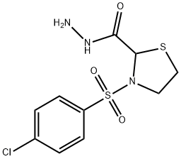 3-[(4-CHLOROPHENYL)SULFONYL]-1,3-THIAZOLANE-2-CARBOHYDRAZIDE Structure