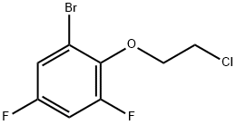 1-ブロモ-2-(クロロエトキシ)-3,5-ジフルオロベンゼン 臭化物 化学構造式