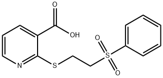 2-[2-(苯基磺酰)乙基硫代]烟酸, 175203-21-1, 结构式