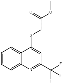 METHYL 2-[2-(TRIFLUOROMETHYL)QUINOLIN-4-YL THIO]-ACETATE Structure