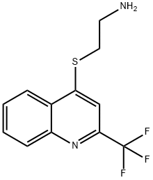 2[[2-(トリフルオロメチル)-4-キノリニル)]チオ]エチルアミン 化学構造式