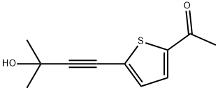 4-(5-アセチルチエン-2-イル)-2-メチルブト-3-イン-2-オール 化学構造式
