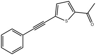 1-(5-(苯乙炔基)噻吩-2-基)乙-1-酮, 175203-54-0, 结构式