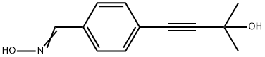 4-(3-HYDROXY-3-METHYLBUT-1-YNYL)BENZALDEHYDE OXIME Structure