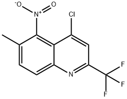 4-CHLORO-6-METHYL-5-NITRO-2-(TRIFLUOROMETHYL)QUINOLINE 化学構造式