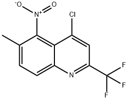 4-CHLORO-6-METHYL-5-NITRO-2-(TRIFLUOROMETHYL)QUINOLINE Structure