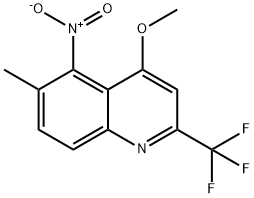 4-METHOXY-6-METHYL-5-NITRO-2-(TRIFLUOROMETHYL)QUINOLINE Structure