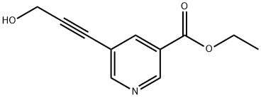 ETHYL 5-(3-HYDROXYPROP-1-YNYL)NICOTINATE Structure