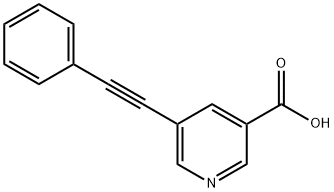 5-(2-PHENYLETH-1-YNYL)NICOTINIC ACID Structure