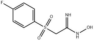 2-(4-フルオロベンゼンスルホニル)アセトアミドオキシム 化学構造式