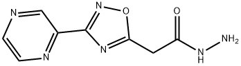 2-(3-PYRAZIN-2-YL-1,2,4-OXADIAZOL-5-YL)ETHANOHYDRAZIDE 化学構造式