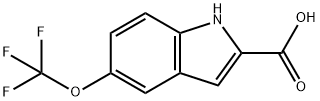 5-(トリフルオロメトキシ)-1H-インドール-2-カルボン酸 化学構造式