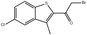 2-溴-1-(5-氯-3-甲基苯并[B]噻吩-2-基)乙基-1-酮 结构式