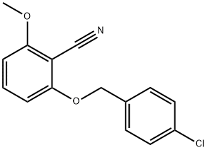 2-[(4-氯苄基)氧基]-6-甲氧基苯甲腈, 175204-00-9, 结构式