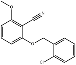 2-[(2-CHLOROBENZYL)OXY]-6-METHOXYBENZONITRILE Structure