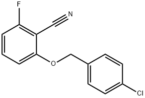 2-氟-6-(4-氟代苄氧基)苄腈 结构式