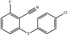 2-FLUORO-6-(4-CHLOROPHENYLTHIO)BENZONITRILE Struktur