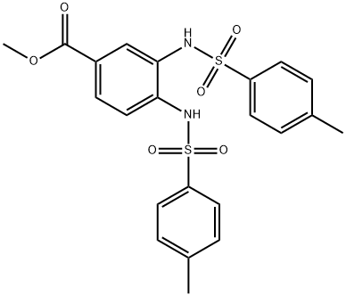 3,4-ビス(トシルアミノ)安息香酸メチル 化学構造式