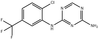 2-AMINO-4-[2-CHLORO-5-(TRIFLUOROMETHYL)PHENYLAMINO]-1,3,5-TRIAZINE 98 Structure