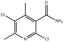 2,5-DICHLORO-4,6-DIMETHYLNICOTINAMIDE 化学構造式