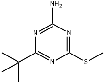 4-叔丁基-6-甲基硫代-1，3，5-噻嗪-2-胺 结构式