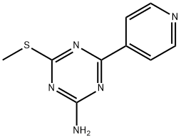4-(METHYLTHIO)-6-(4-PYRIDYL)-1,3,5-TRIAZIN-2-AMINE Struktur