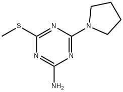 4-(METHYLTHIO)-6-TETRAHYDRO-1H-PYRROL-1-YL-1,3,5-TRIAZIN-2-AMINE Structure