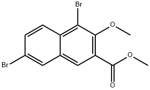 METHYL 4,7-DIBROMO-3-METHOXY-2-NAPHTHOATE 化学構造式